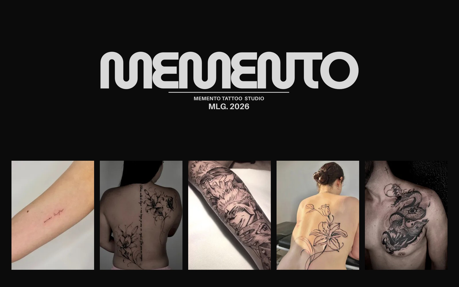 Memento Tattoo Studio — proyecto de Plataforma diseñado y desarrollado por Domindez Studio